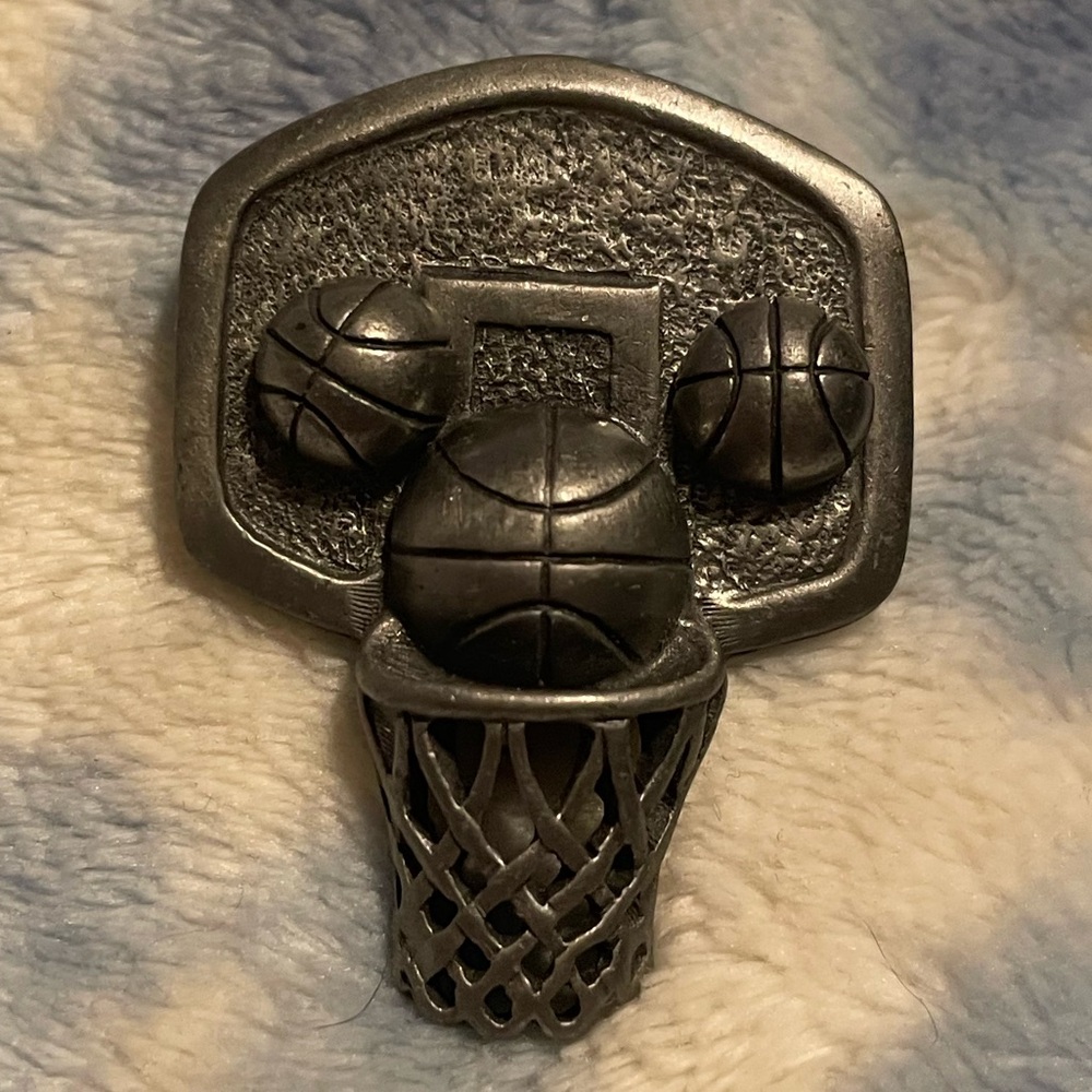 Vintage Basketball Hoop Pin & Earrings